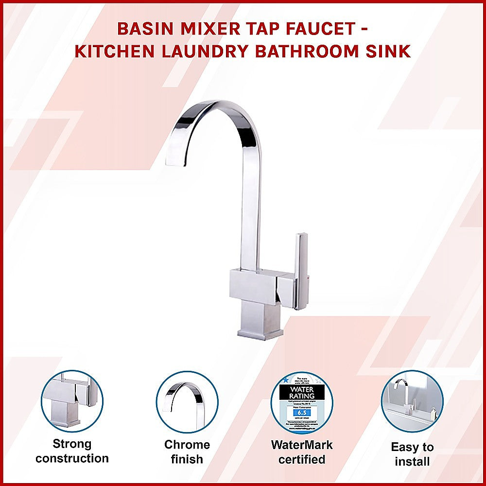 Basin Mixer Tap Faucet, Kitchen Laundry Bathroom Sink
