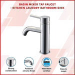 Basin Mixer Tap Faucet Kitchen Laundry Bathroom Sink