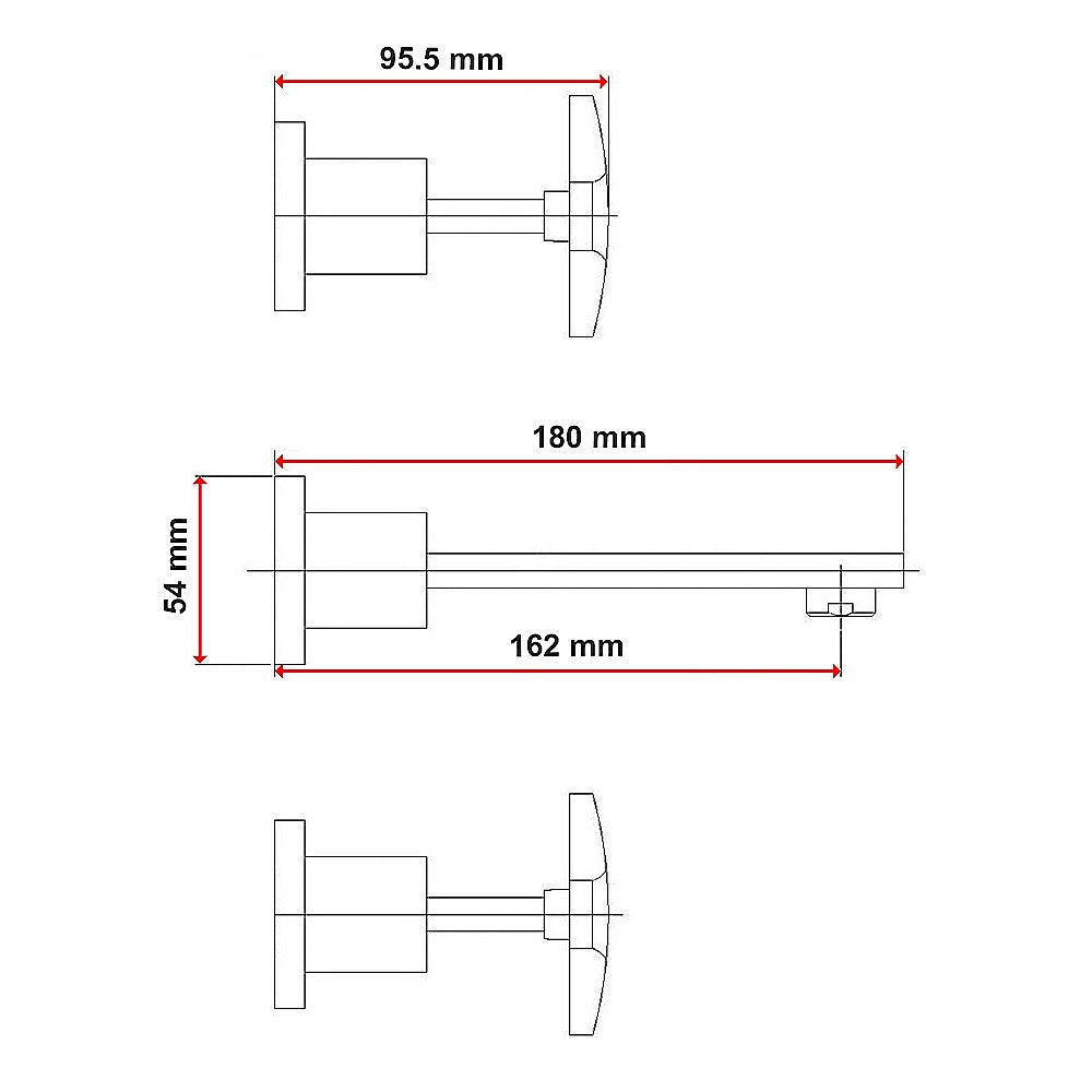 3Pc Bath Mixer Set