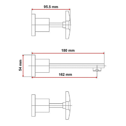 3Pc Bath Mixer Set