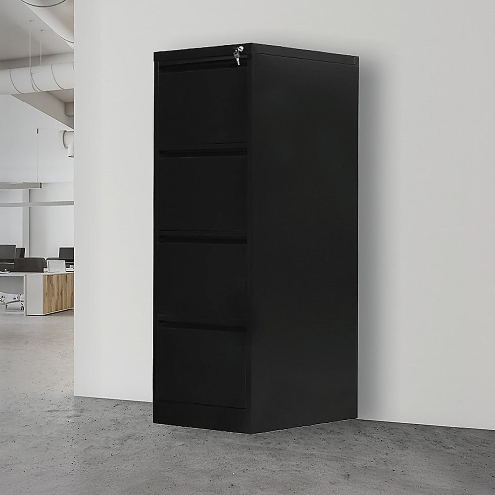 4-Drawer Shelf Office Gym Filing Storage Locker Cabinet - 137×62×14cm