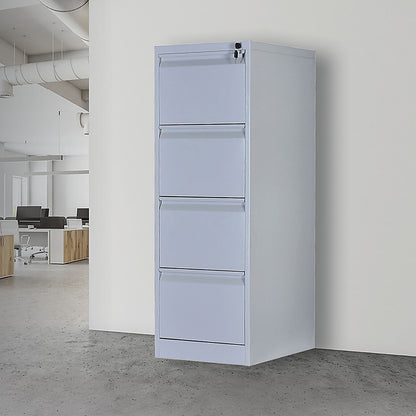 4-Drawer Shelf Office Gym Filing Storage Locker Cabinet - 133×45×62cm