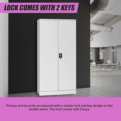 Two-Door Shelf Office Gym Filing Storage Locker