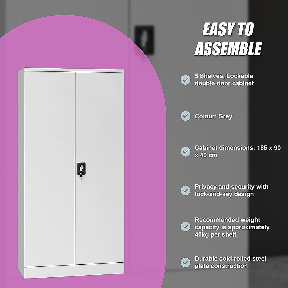 Two-Door Shelf Office Gym Filing Storage Locker