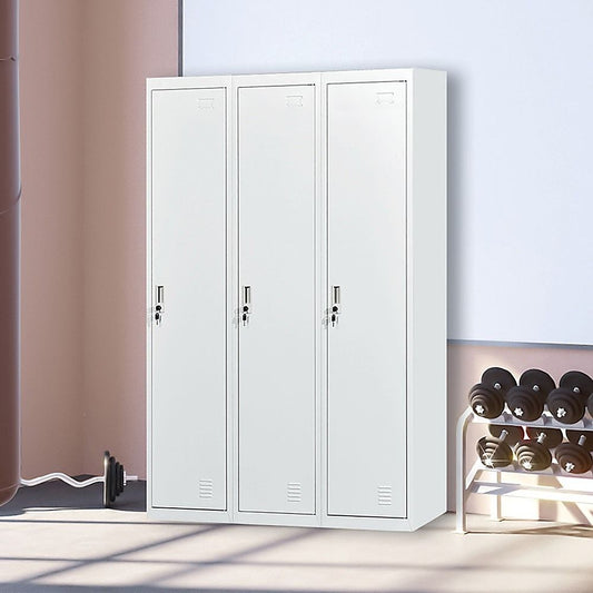 Three-Door Side by Side Office Gym Shed Storage Locker - 180×114×45cm