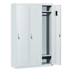 Three-Door Side by Side Office Gym Shed Storage Locker