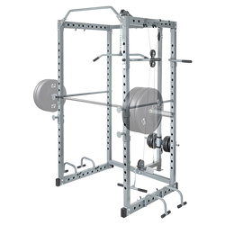 Power Rack Squat Cage Stands W Lat Pulldown Home Gym