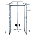 Power Rack Squat Cage Stands W Lat Pulldown Home Gym
