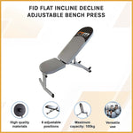 Fid Flat Incline Decline Adjustable Bench Press