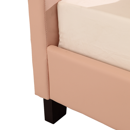 Single Pu Leather Bed Frame Pink