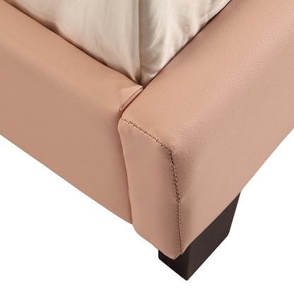 Single Pu Leather Bed Frame Pink