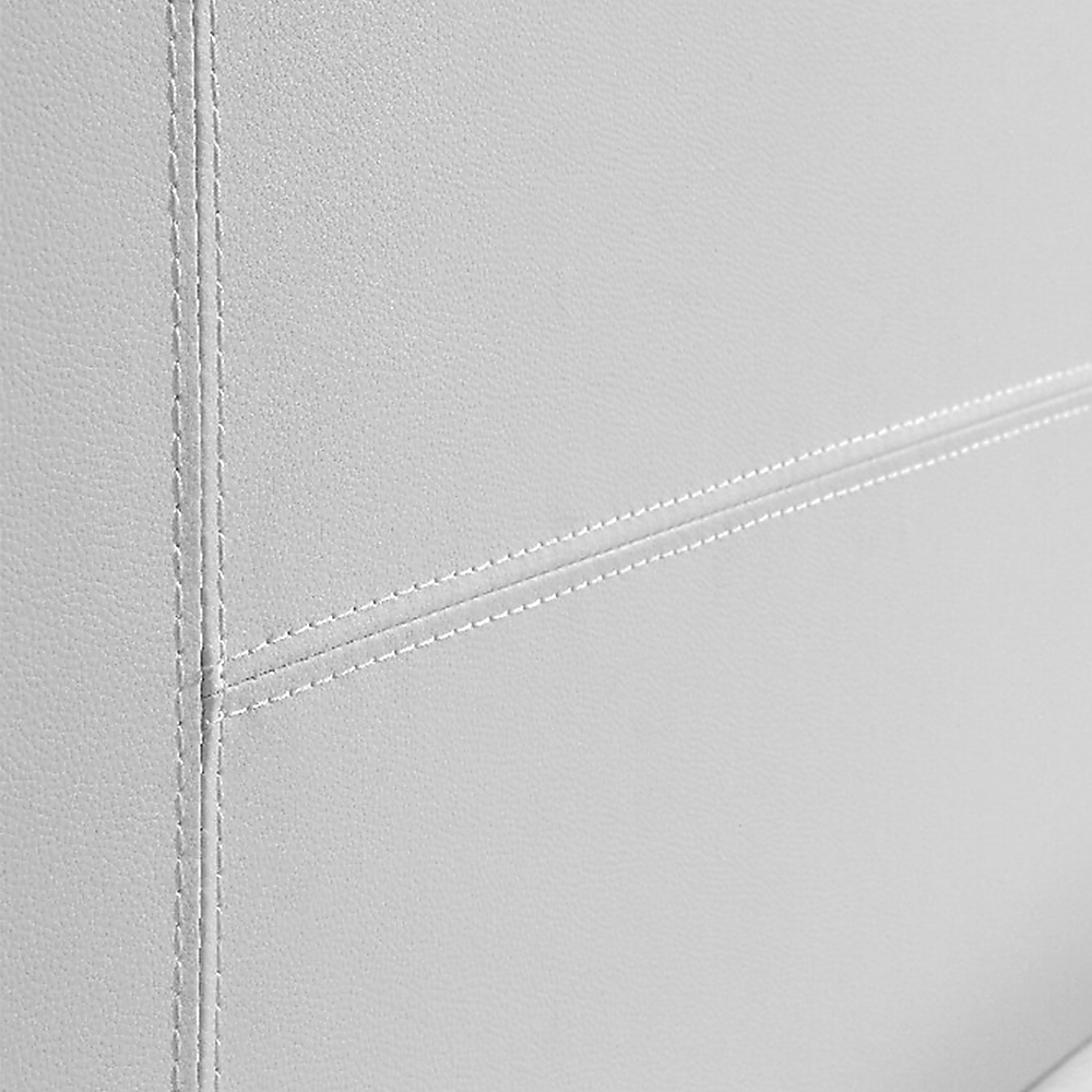 Double Pu Leather Bed Frame White