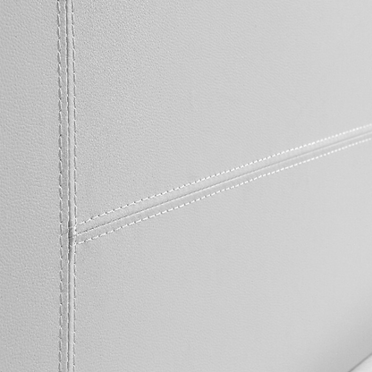 Double Pu Leather Bed Frame White