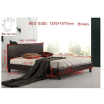 Double Pu Leather Bed Frame Brown