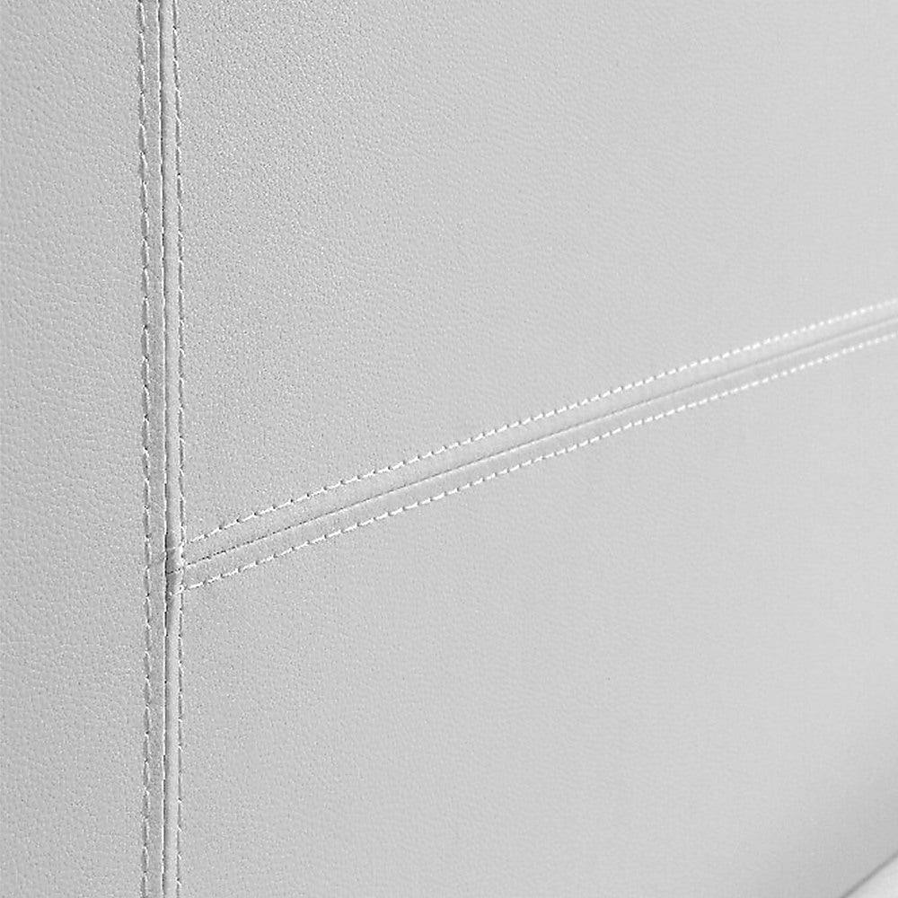 Queen Pu Leather Bed Frame White