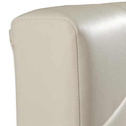 Double Pu Leather Deluxe Bed Frame White - 190×147cm