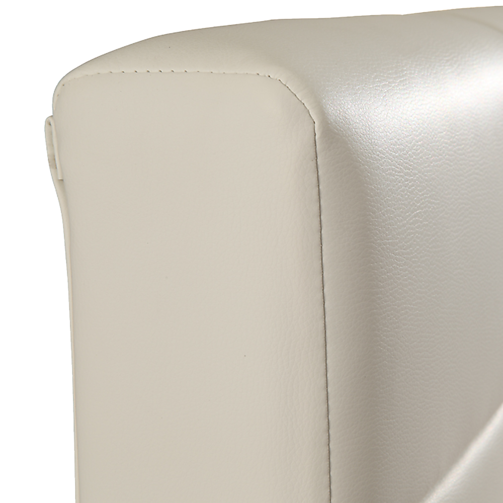 Queen Pu Leather Deluxe Bed Frame White - 206×162cm