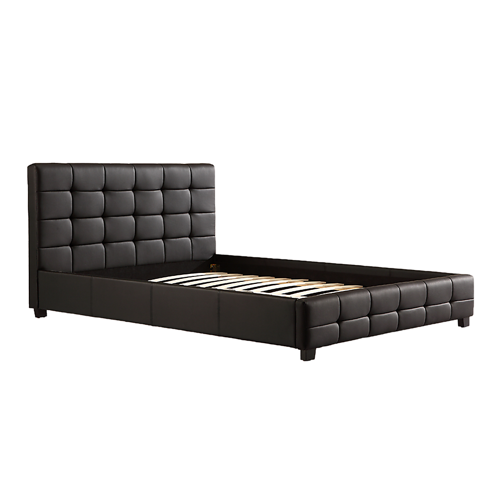 Queen Pu Leather Deluxe Bed Frame