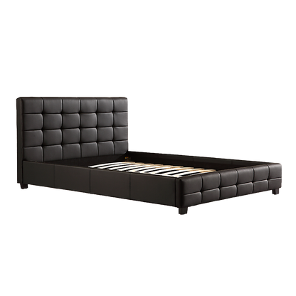 Queen Pu Leather Deluxe Bed Frame