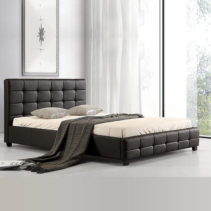 Queen Pu Leather Deluxe Bed Frame