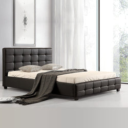 Queen Pu Leather Deluxe Bed Frame