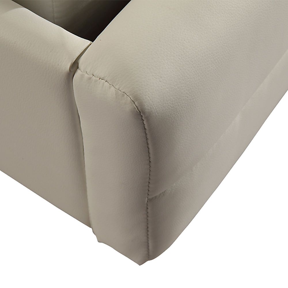 King Pu Leather Deluxe Bed Frame White