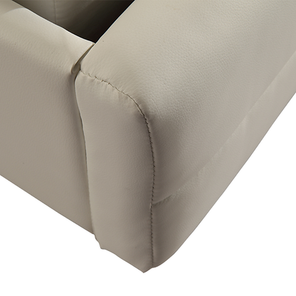 King Pu Leather Deluxe Bed Frame White