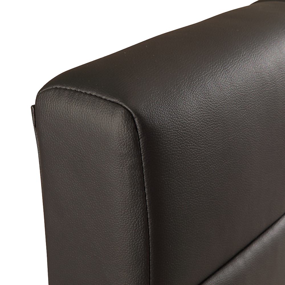 King PU Leather Deluxe Bed Frame Black - 206×192cm
