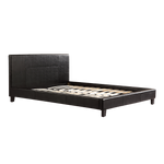 Queen Pu Leather Bed Frame Black