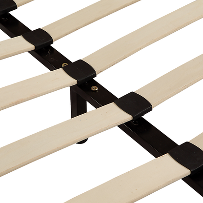 Queen Pu Leather Bed Frame Black