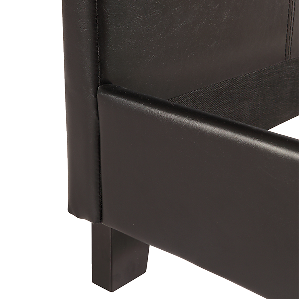 Queen Pu Leather Bed Frame Black