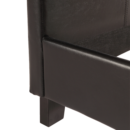 Queen Pu Leather Bed Frame Black