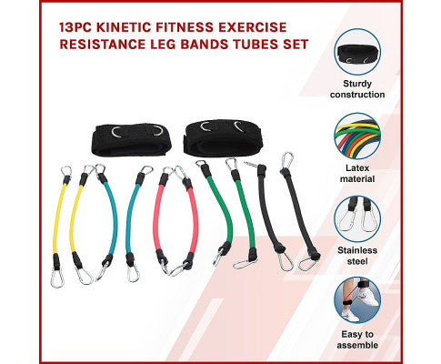 13 Piece Kinetic Fitness Resistance Set - Melbourne Home & Living