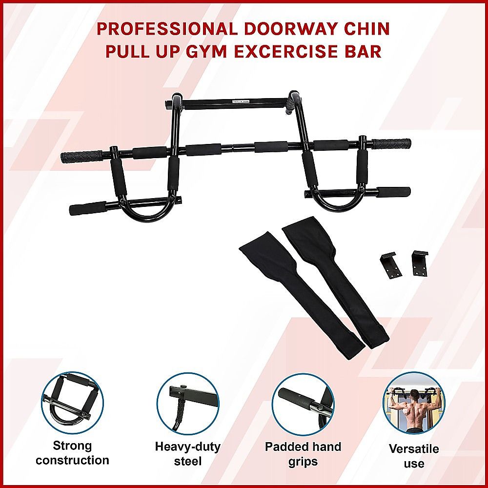 Professional Doorway Pull Up Bar – Chin Up Gym Exercise Bar for Home Workouts