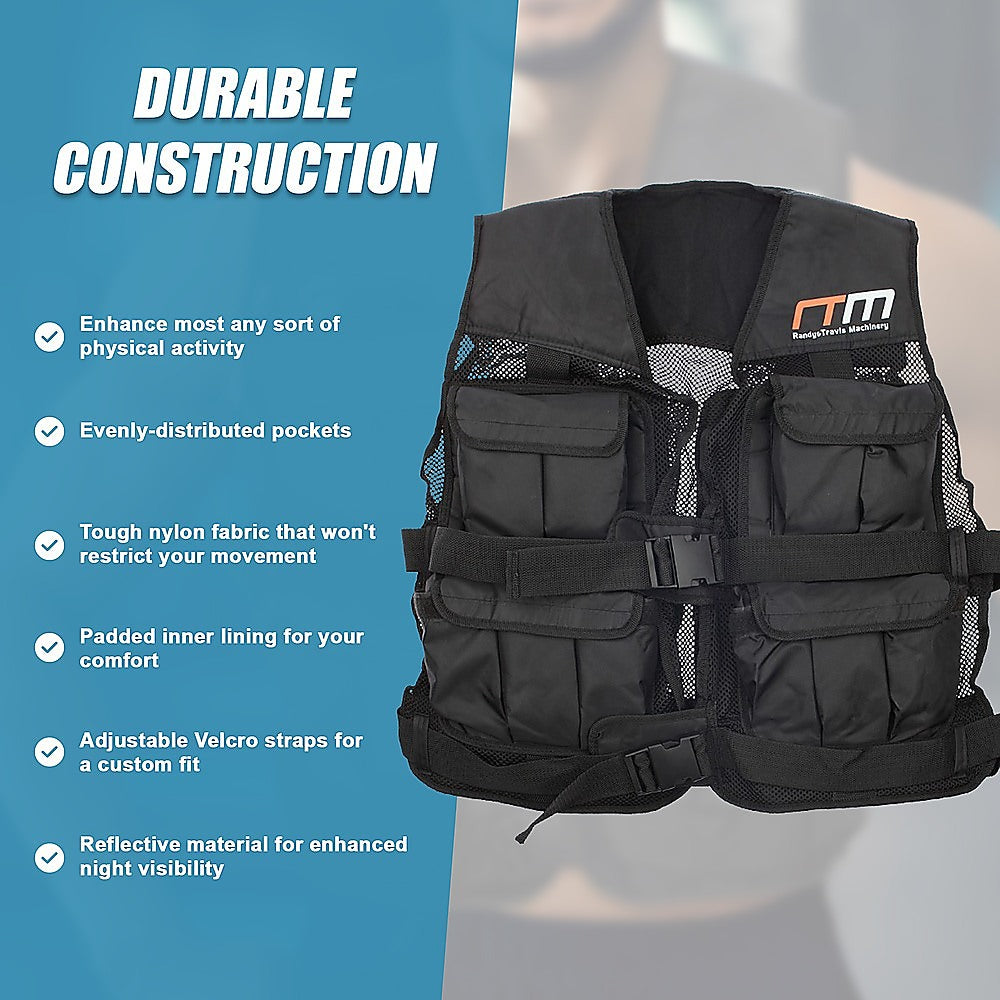 20Lbs Weighted Weight Gym Exercise Training Sport Vest