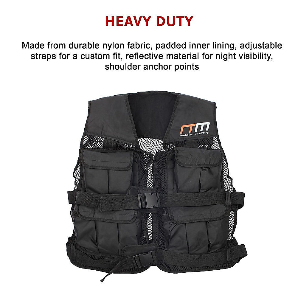 40Lbs Weighted Weight Gym Exercise Training Sport Vest