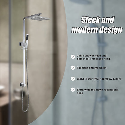 2-In-1 Massage Hand Shower & Head Tap Bathroom Mixer