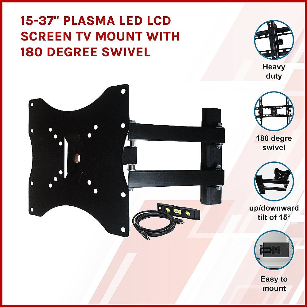 15-37" Plasma LED LCD Screen TV Mount with 180 Degree Swivel - Melbourne Home & Living