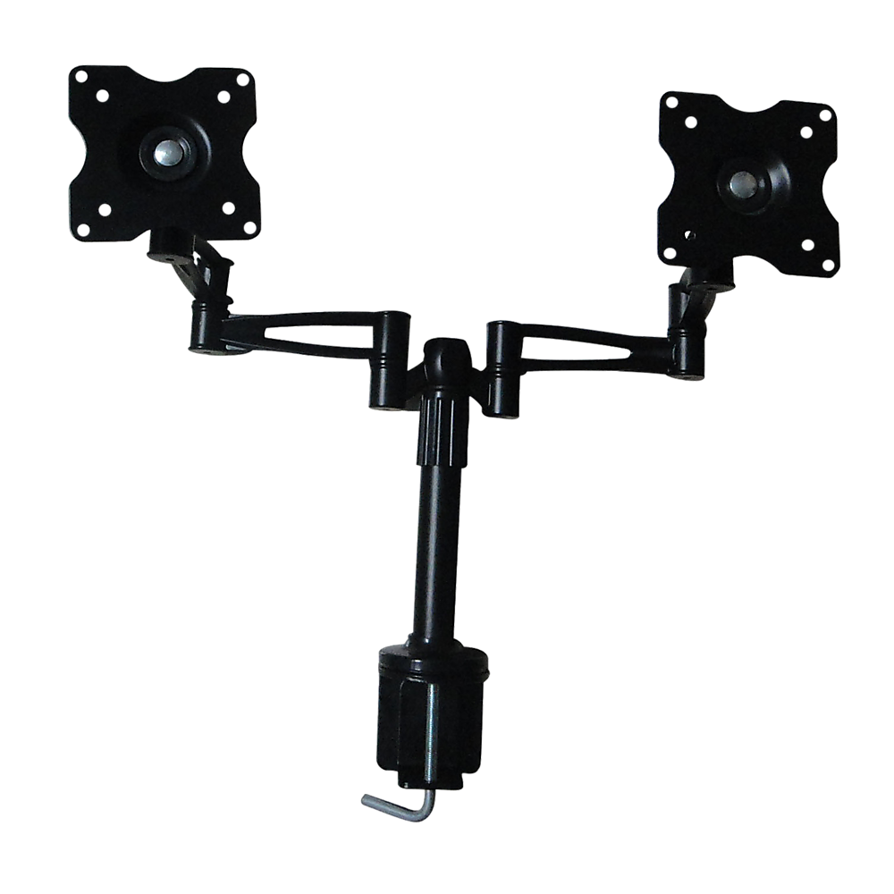 Two-Screen 10-25" Desk Monitor Tv Plasma Led Lcd Work Mount