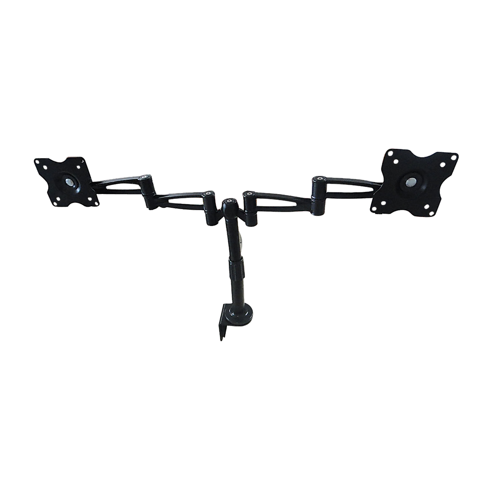 Two-Screen 10-25" Desk Monitor Tv Plasma Led Lcd Work Mount