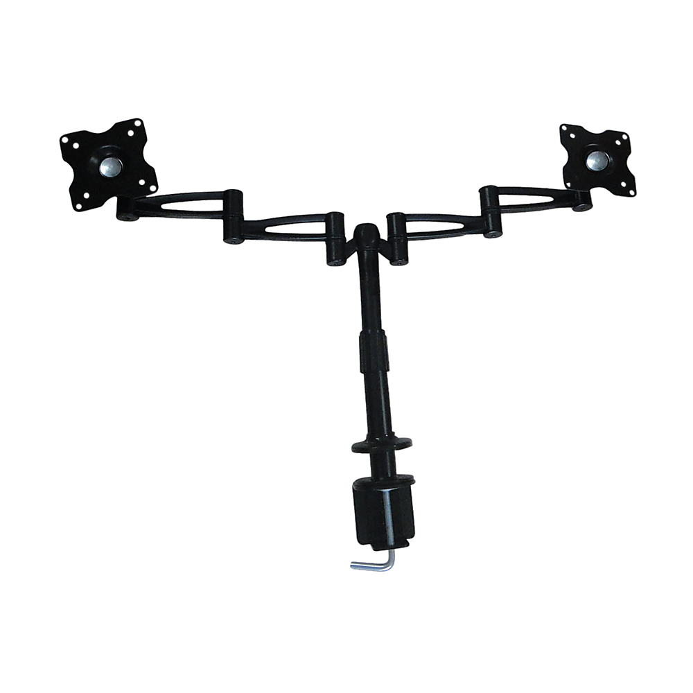 Two-Screen 10-25" Desk Monitor Tv Plasma Led Lcd Work Mount