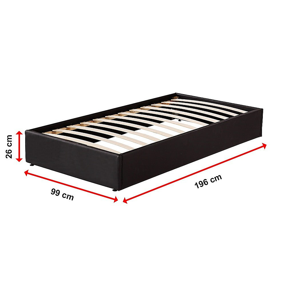 PU Leather Single Bed Ensemble Frame - Melbourne Home & Living
