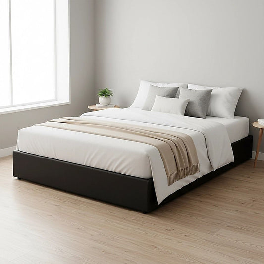Pu Leather Double Bed Ensemble Frame
