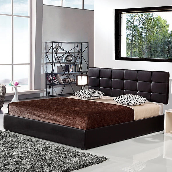  PU Leather King Bed Ensemble Frame