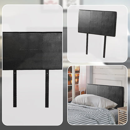 Pu Leather Single Bed Headboard Bedhead - Black