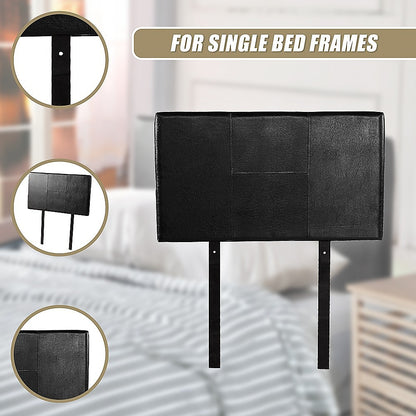 Pu Leather Single Bed Headboard Bedhead - Black