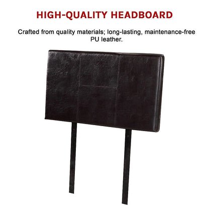 Pu Leather Single Bed Headboard Bedhead - Brown
