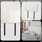 Pu Leather Single Bed Headboard Bedhead - White