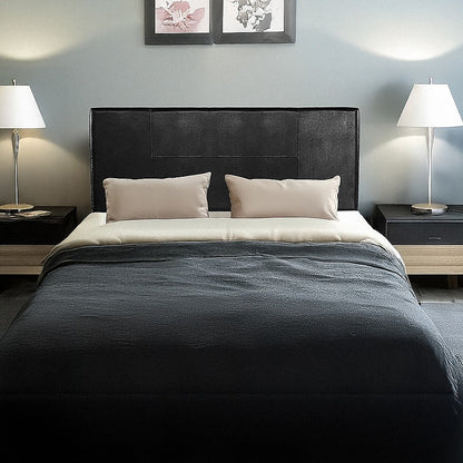Pu Leather Double Bed Headboard Bedhead - Black