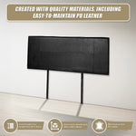 Pu Leather Double Bed Headboard Bedhead - Black
